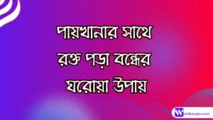 Read more about the article পায়খানার সাথে রক্ত পড়া বন্ধের ঘরোয়া উপায়